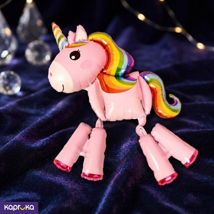 Standing Unicorn Foil Balloon Baby Pink 59cm Large Rainbow Unicorn Balloon