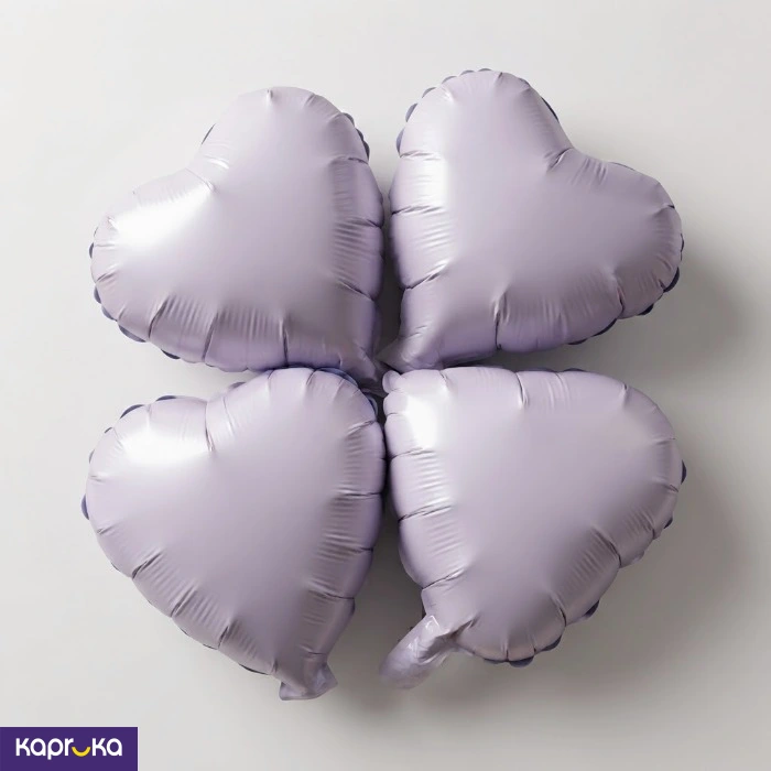Mini Purple Heart Aluminum Foil Balloon 4 Pack