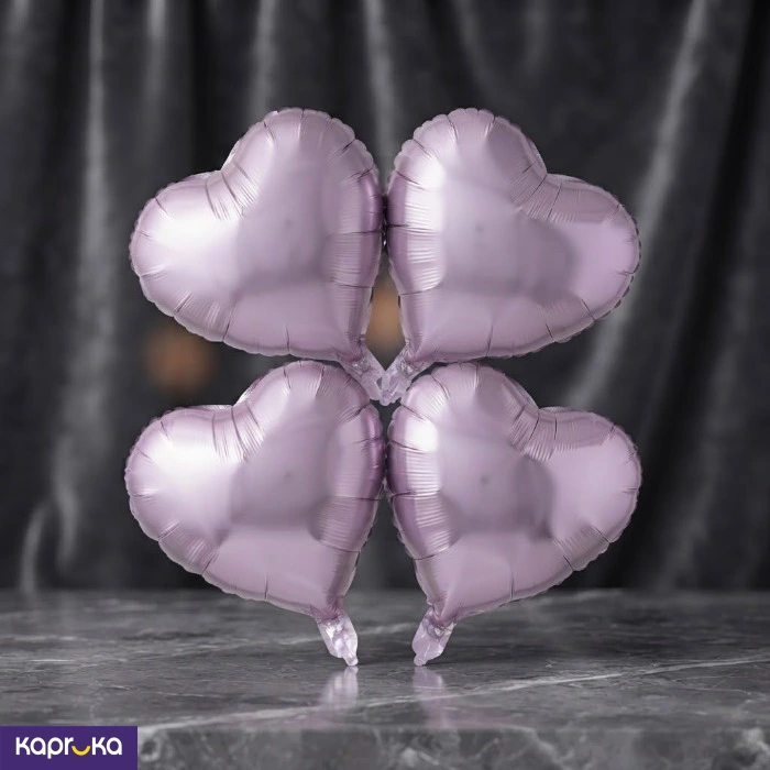 Mini Purple Heart Aluminum Foil Balloon 4 Pack
