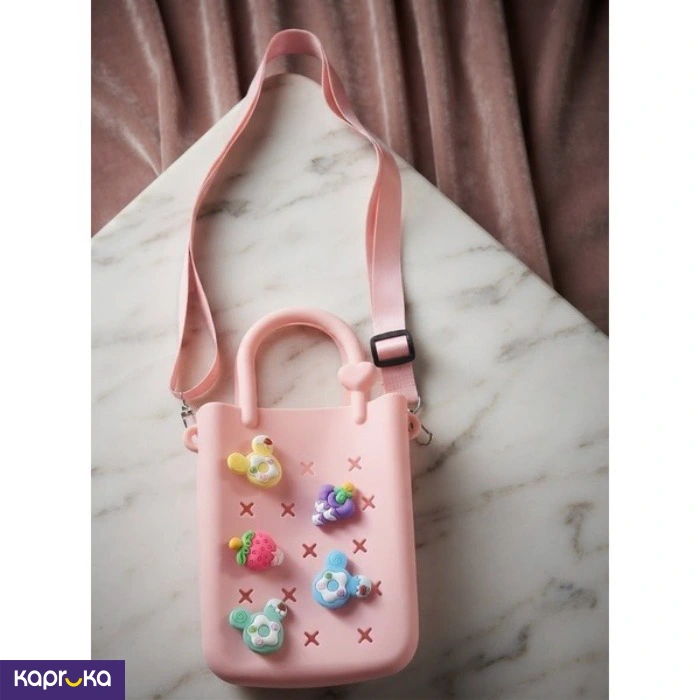 Cute Silicone Crossbody Bag For Girls Mini Tote With Adjustable Strap And Diy Charms