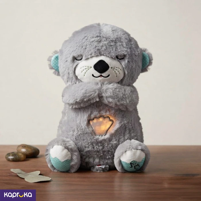 Breathing Otter Plush Toy With Soothing Music And Night Light