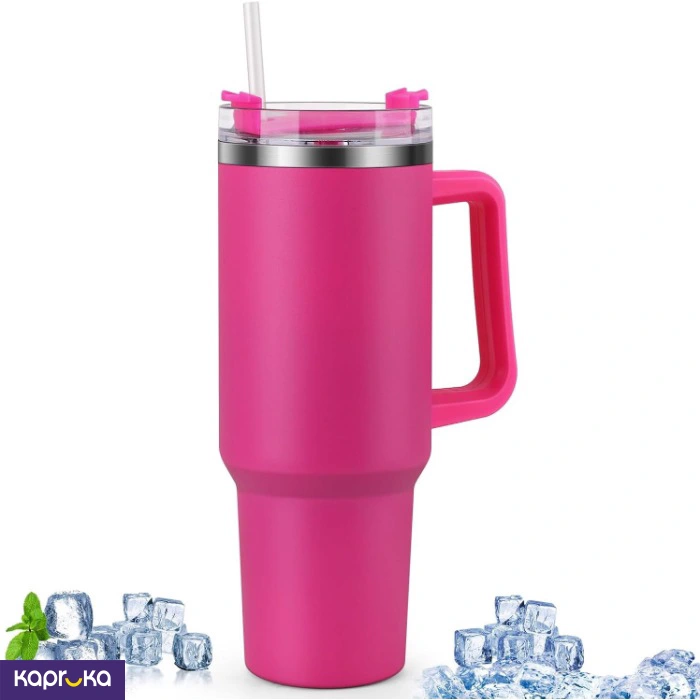 Stainless Steel Vacuum Insulated Mug 40 Oz 1300 Ml Portable Car Mug Tumbler With Handle