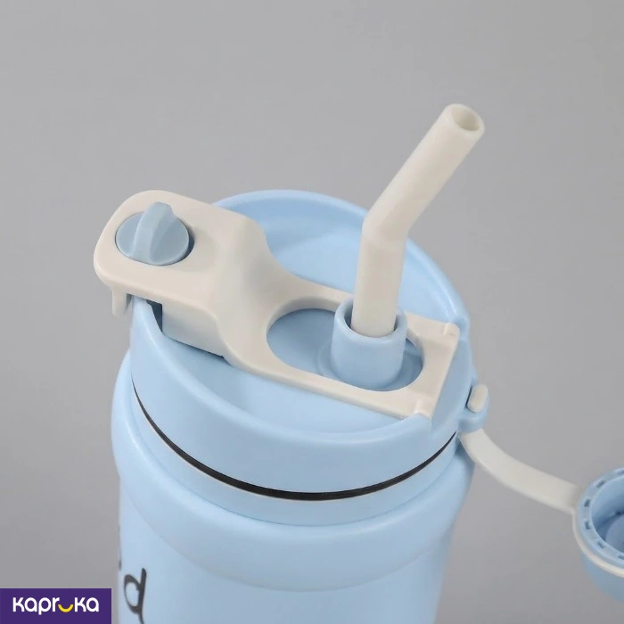 900ml Stainless Steel Tumbler With Lid Straw And Handle Sky Blue Leakproof Sipper Cup