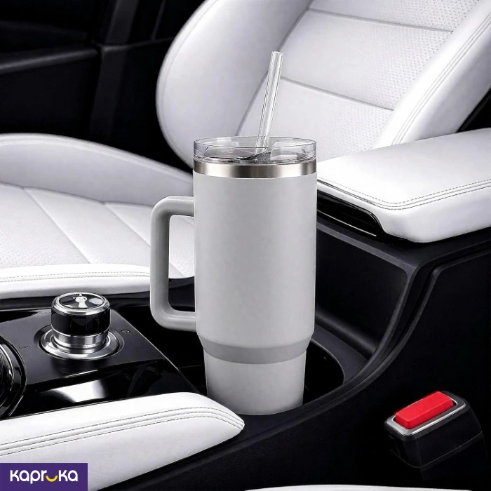 Stainless Steel Vacuum Insulated Mug 40 Oz 1300 Ml Portable Car Mug Tumbler With Handle