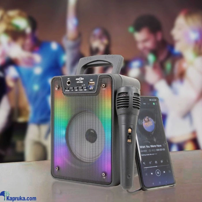 GTS 1868 RGB PORTABLE KAROAKE SPEAKER WITH WIRED MIC
