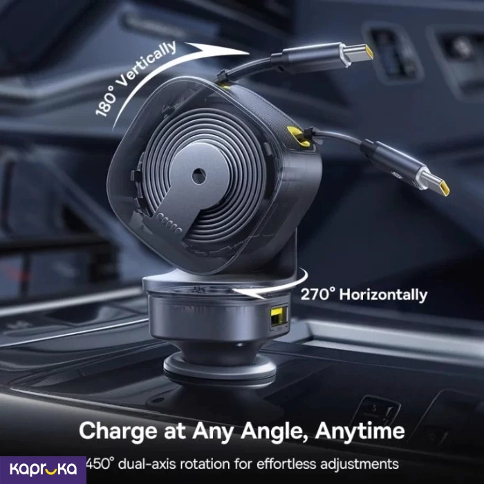 Baseus Primetrip Vr2 Max Car Charger With Retractable Cable 3c And One Usb 240w