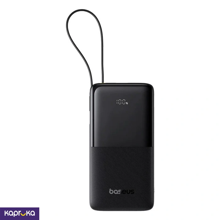 Baseus 20000mah 20w Bipow 2 Digital Display Power Bank With Built In Type C Cable