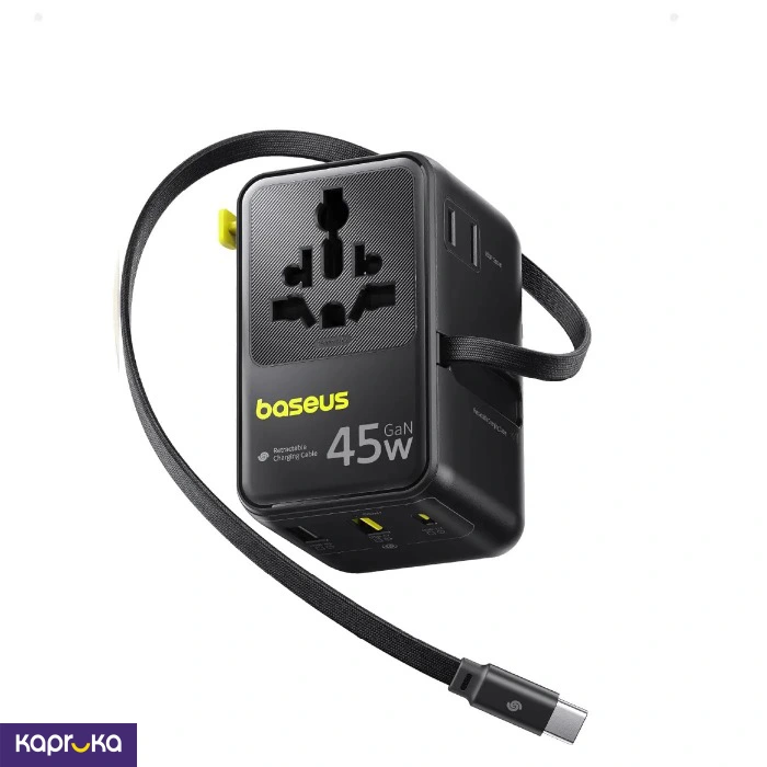 Baseus Picogo 45w 6 In 1 Universal Travel Adapter With Retractable Cable Ag11