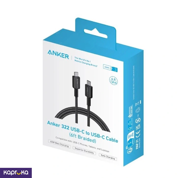 Anker 322 Usb C To Usb C Cable 3ft Braided