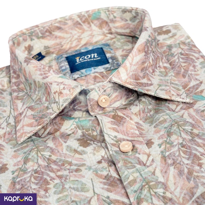 Men S Icon Slim Fit Casual Long Sleeve Printed Shirt