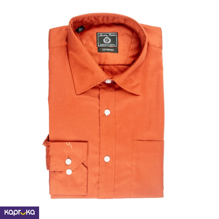 Signature Men S Formal Orange Long Sleeve Shirt