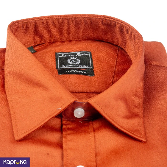 Signature Men S Formal Orange Long Sleeve Shirt