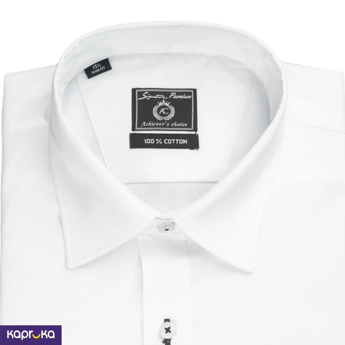 Signature Men S Formal White Long Sleeve Shirt