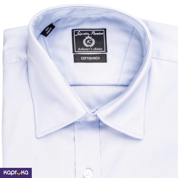 Signature Men S Formal Light Blue Long Sleeve Shirt