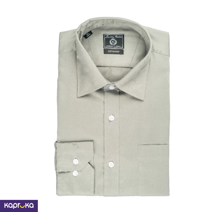 Signature Mens Formal Gray Long Sleeve Shirt