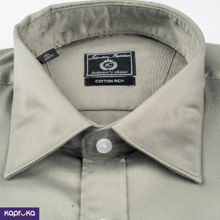 Signature Mens Formal Gray Long Sleeve Shirt