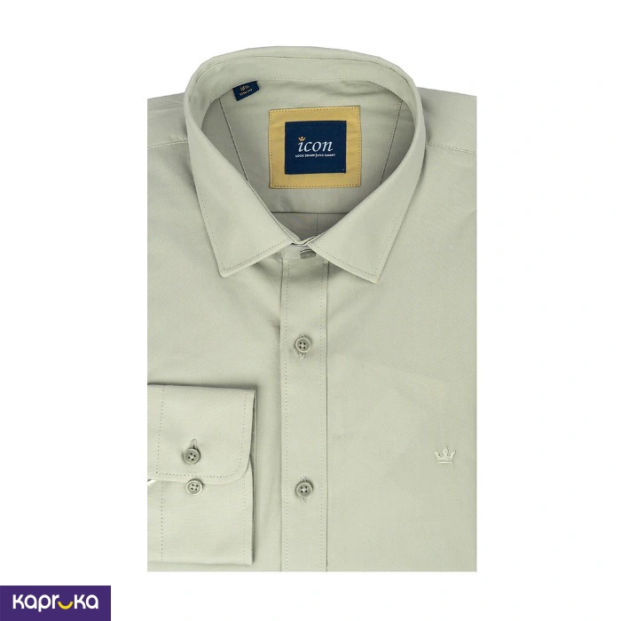 Signature Mens Icon Slim Fit Light Gray Shirt