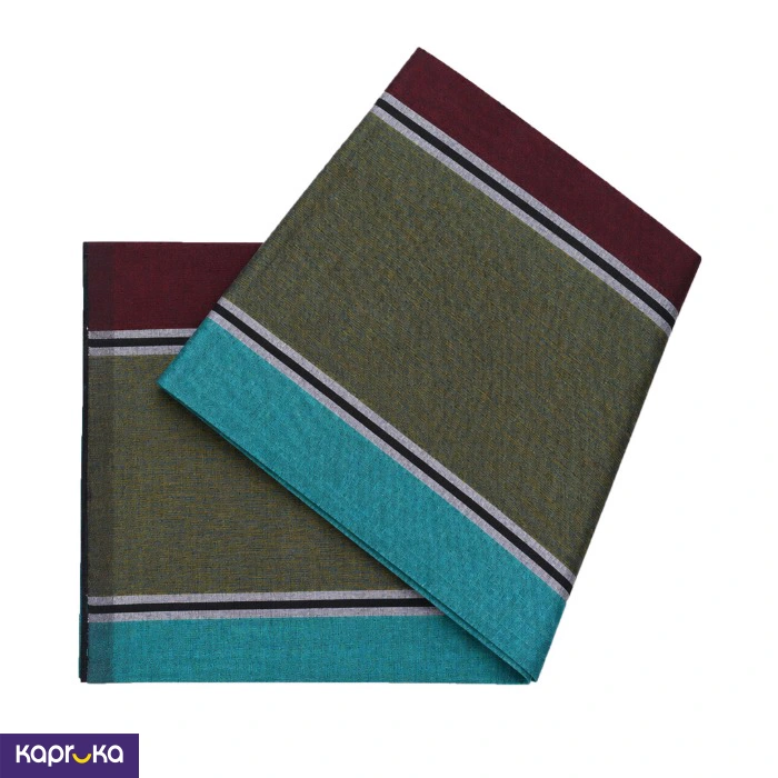 Signature Men S Olive Green Stripe Handloom Sarong