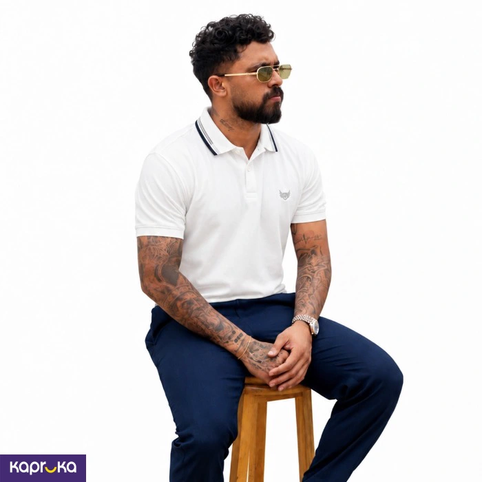 Signature Men S Casual White Color Polo T Shirt