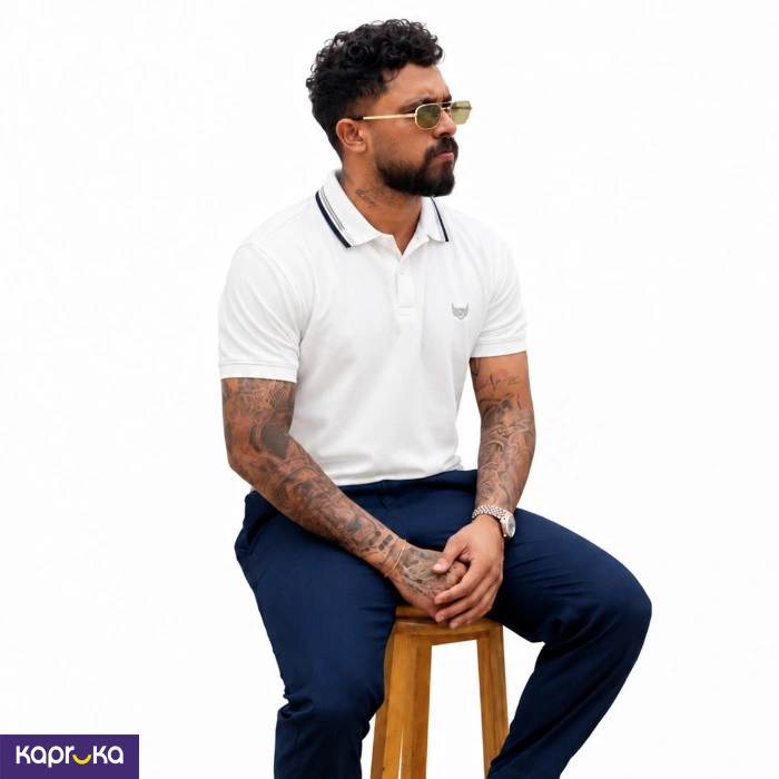 Signature Men S Casual White Color Polo T Shirt