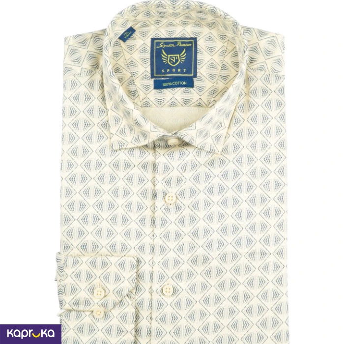 Signature Men S Casual Slim Fit Printed Long Sleeve Shirt