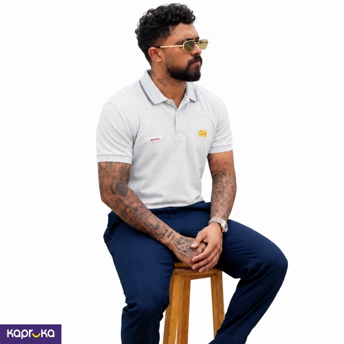 Signature Mens Lion Logo Polo T Shirt