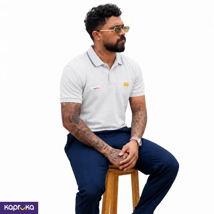 Signature Mens Lion Logo Polo T Shirt