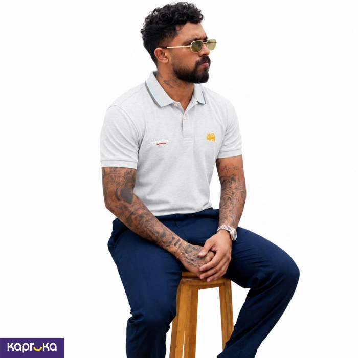 Signature Mens Lion Logo Polo T Shirt
