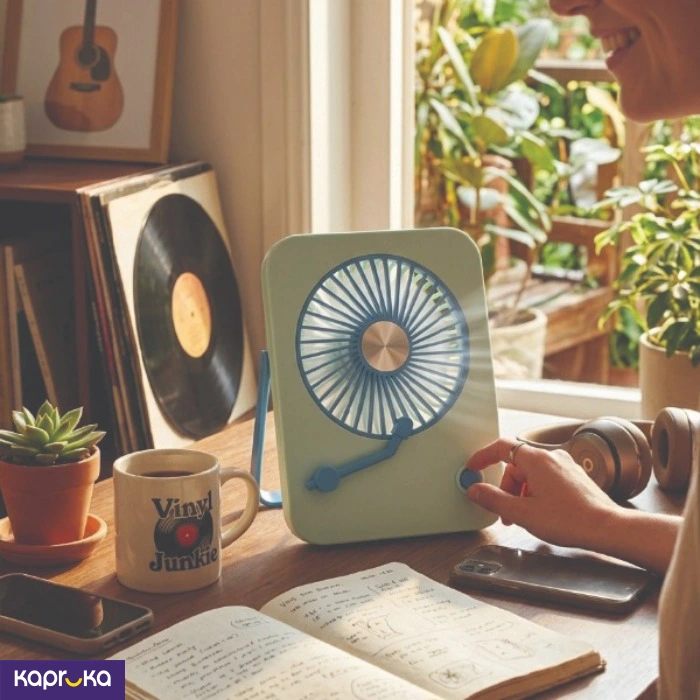 Record Analog Retro Modeling Portable High Speed Table Fan