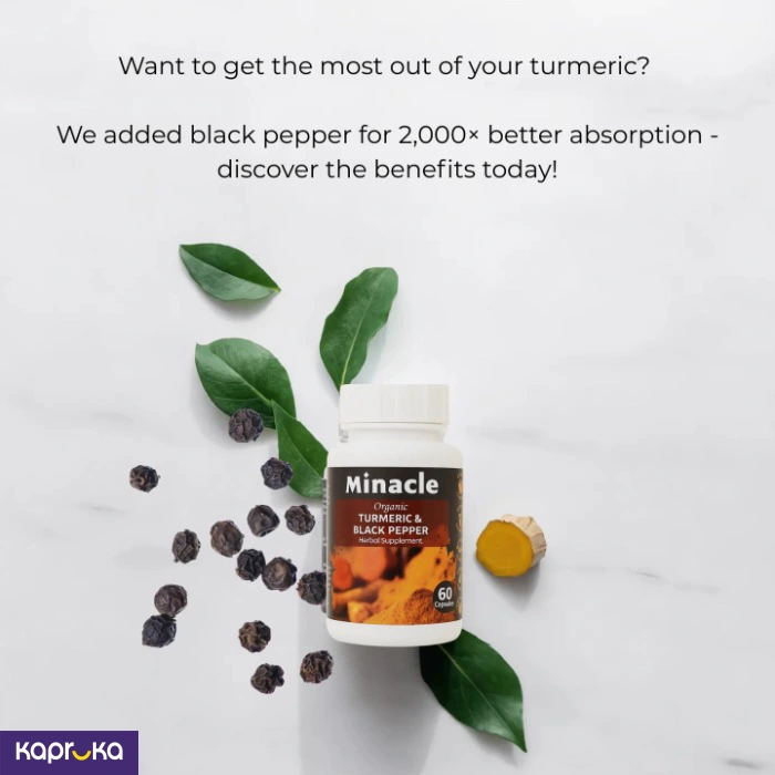 Organic Turmeric And Black Pepper 60 Capsules