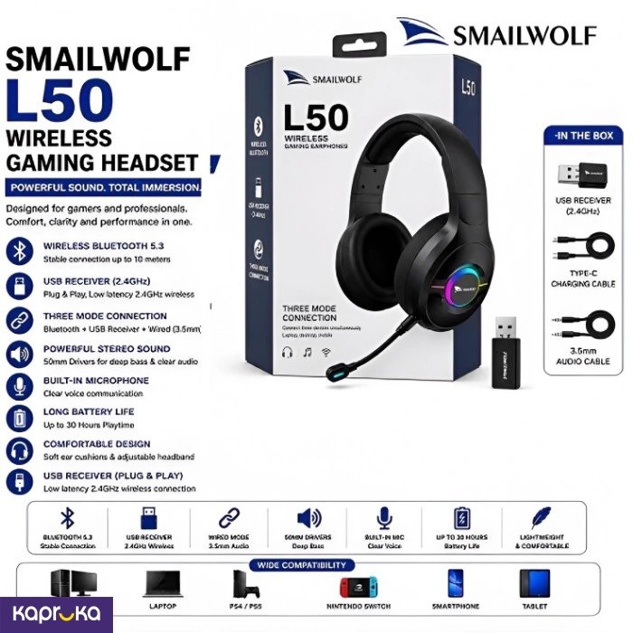Smailwolf Universal Rgb Led Gaming Headphone L50 Gadget Features
