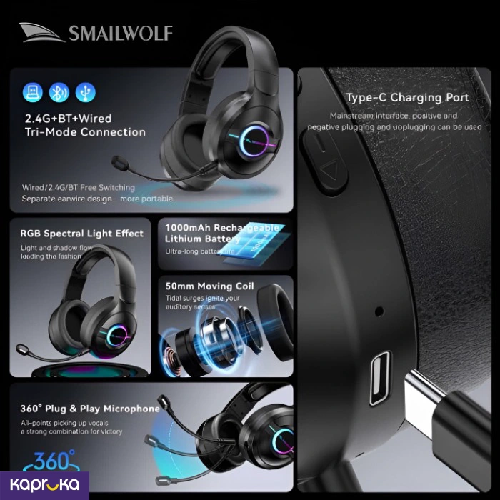 Smailwolf Universal Rgb Led Gaming Headphone L50 Gadget Features