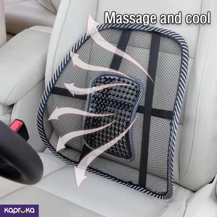 Ventilation Nylon Back Rest With Lumbar Support Mesh Pad