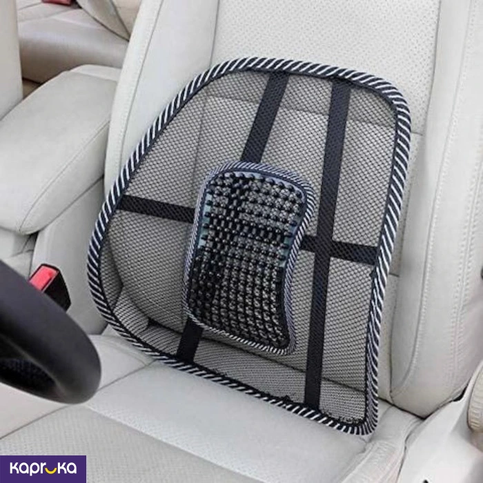 Ventilation Nylon Back Rest With Lumbar Support Mesh Pad