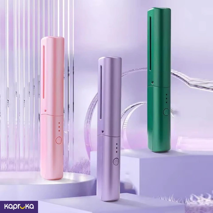 Mini 3 In 1 Electric Hair Straighteners Hot Comb Brush Pink