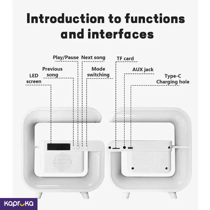 Multifunction Rgb Light Bluetooth Speaker Wireless Fast Charging Stand