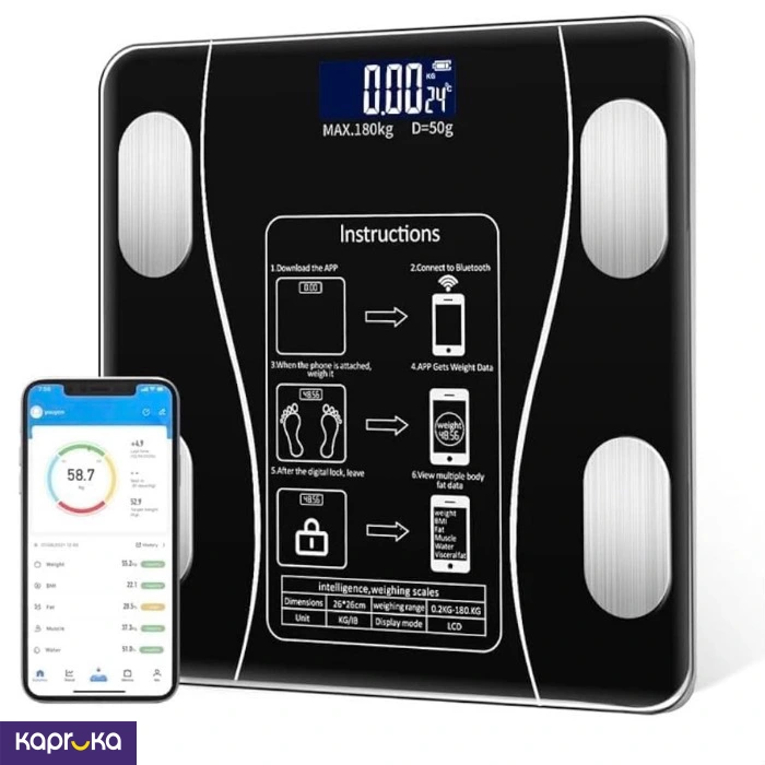 Smart Digital Weight 14 Measurements Scale With Bluetooth App Control