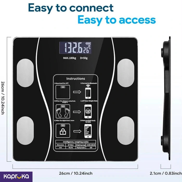 Smart Digital Weight 14 Measurements Scale With Bluetooth App Control