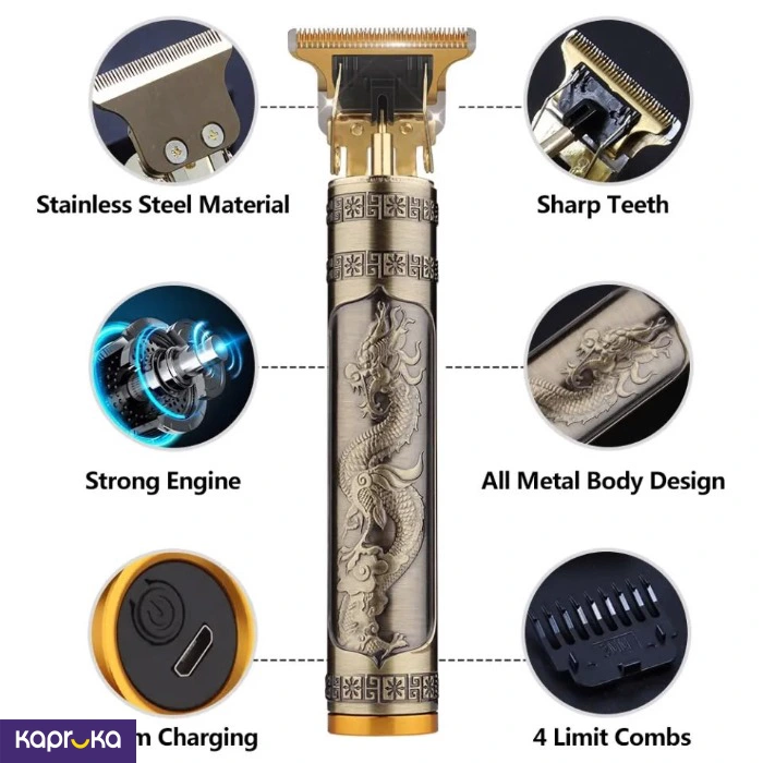 Professional Metal Hair Clipper Full Set With Box