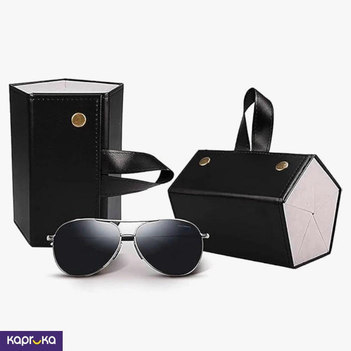 Sunglasses Organizer Foldable Travel Storage Case Black