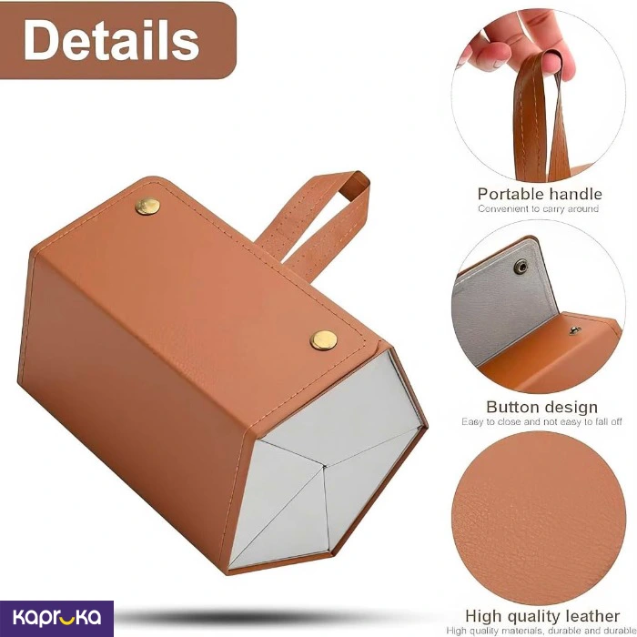 Sunglasses Organizer Foldable Travel Storage Case Pouch Brown