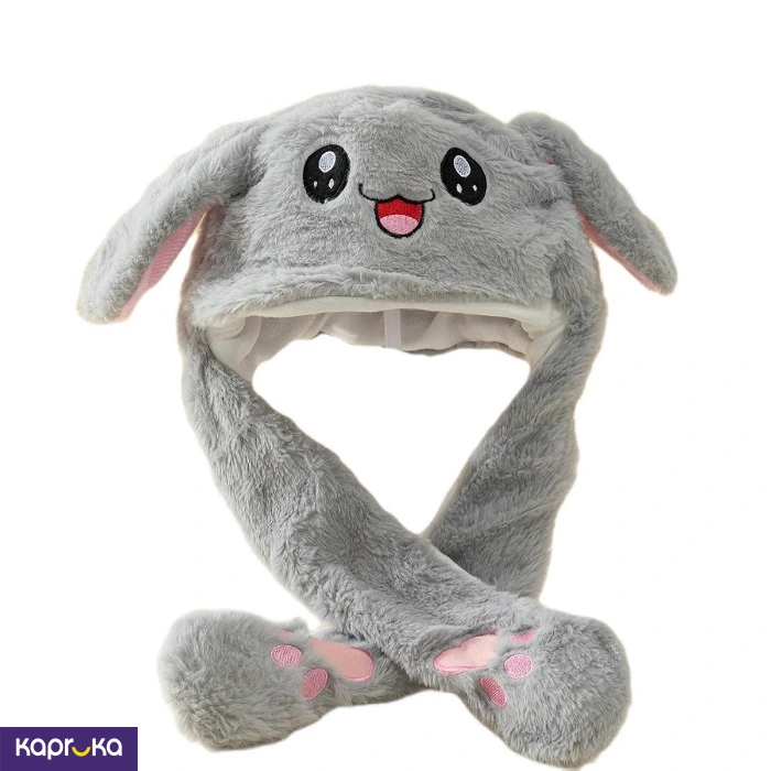 Kawaii Cartoon Animal Cosplay Ear Popping Bunny Hat Grey