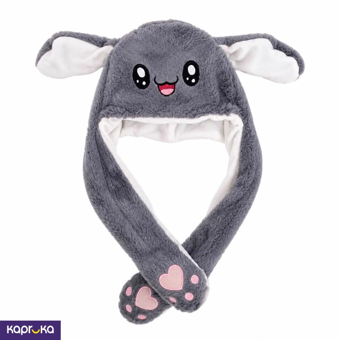 Kawaii Cartoon Animal Cosplay Ear Popping Bunny Hat Grey