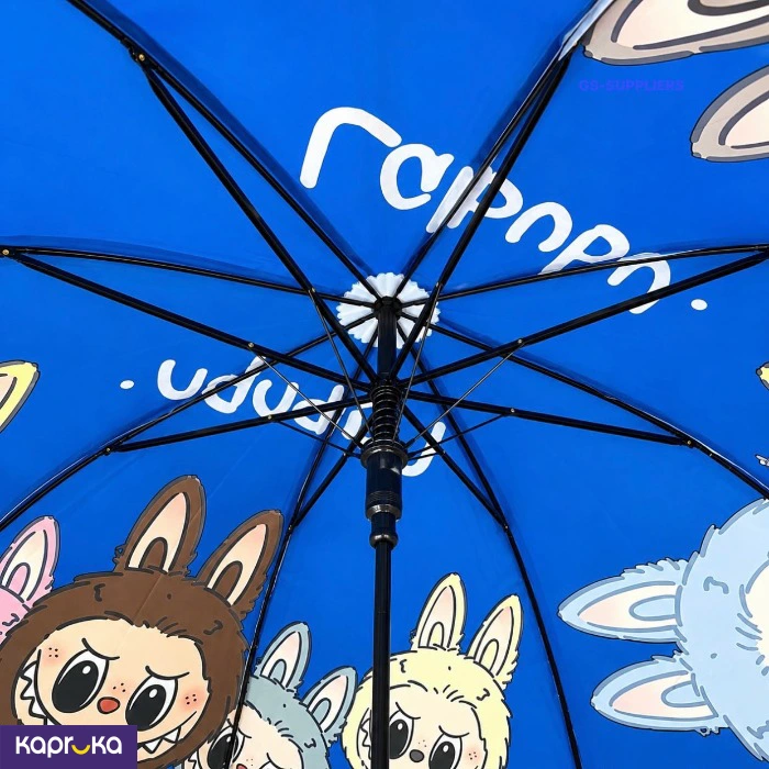 Labubu Kids Children Rain And Sunscreen Umbrella Blue