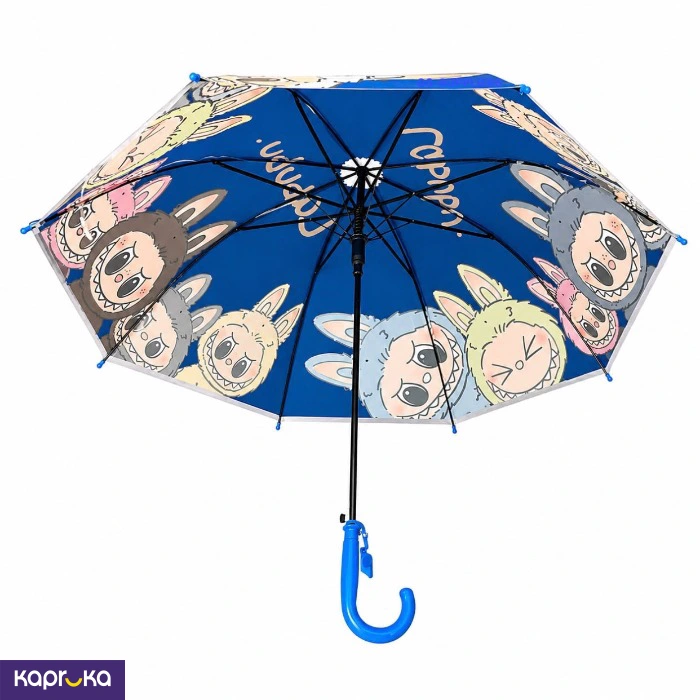 Labubu Kids Children Rain And Sunscreen Umbrella Blue