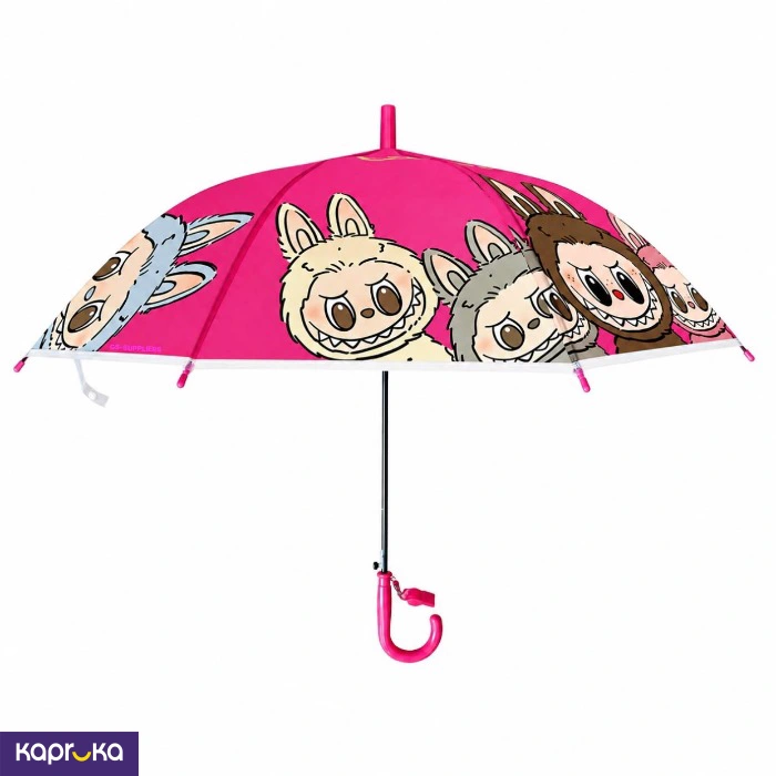 Labubu Kids Children Rain And Sunscreen Umbrella Pink