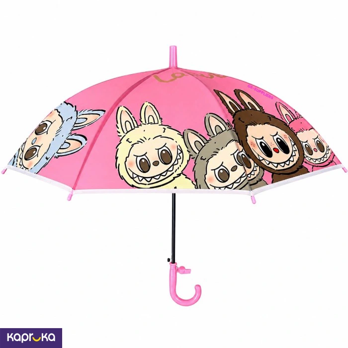 Labubu Kids Children Rain And Sunscreen Umbrella Light Pink