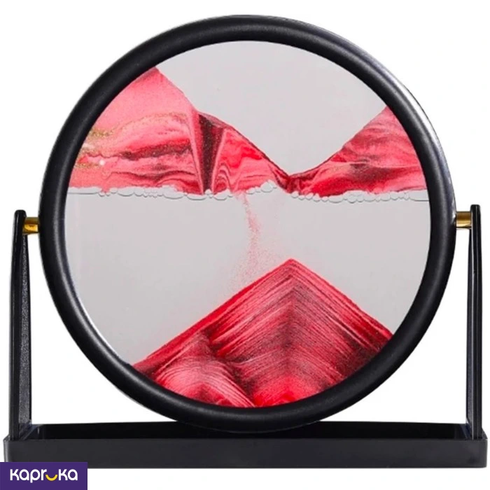 Rotatable Moving Sand Art Picture Motion Display Flowing Stand Red