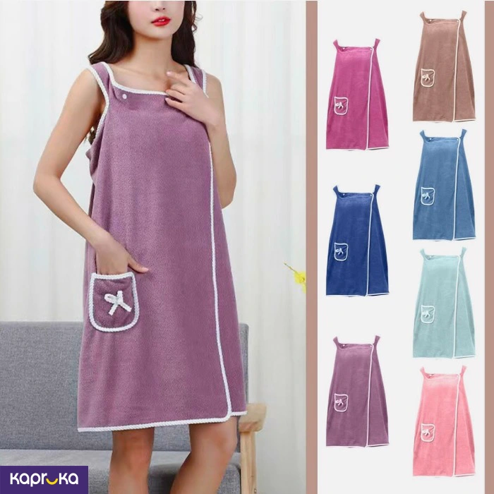 Shower Bath Towel Dress Robe