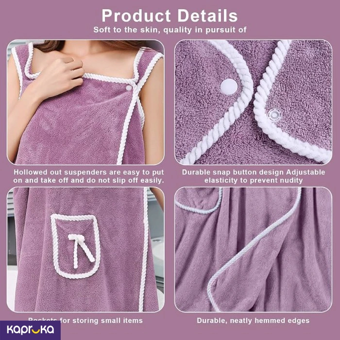 Shower Bath Towel Dress Robe